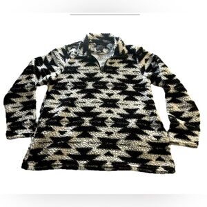 Roper Black and White Cowl Neck Sweater